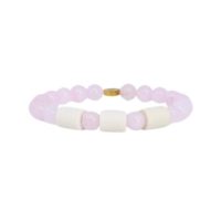 Armband Rosenkvarts med 3 Naturpärlor L/XL Kibushi "Mängdrabatt"