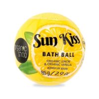 Sun Kiss Organic Lemon & Organic Vanilla bath ball 85g Organic Shop