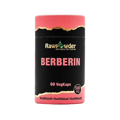 Berberin 500mg 60 kap Rawpowder "Mängdrabatt"