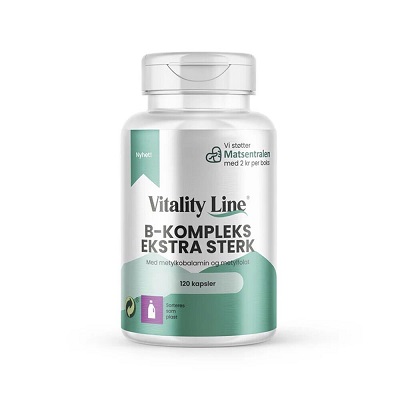 B-komplex extra stark 120 kap Vitality Line"Mängdrabatt"