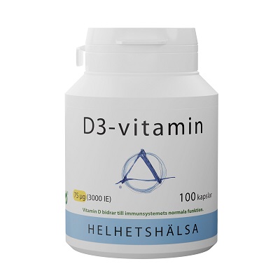 D3-vitamin, 75 µg 100 kapslar