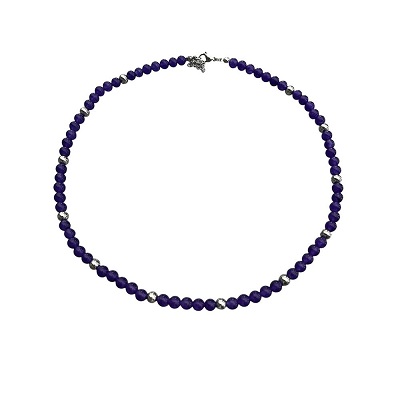 Halsband Lila Kalcedon 6mm Meva Varor & Design