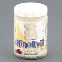 Minallvit Vanilj/Hallon 60 Nallar