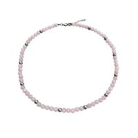 Halsband Rosenkvarts 6mm Meva Varor & Design