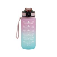 Turquoise Pink 600ml Motivational Bottle